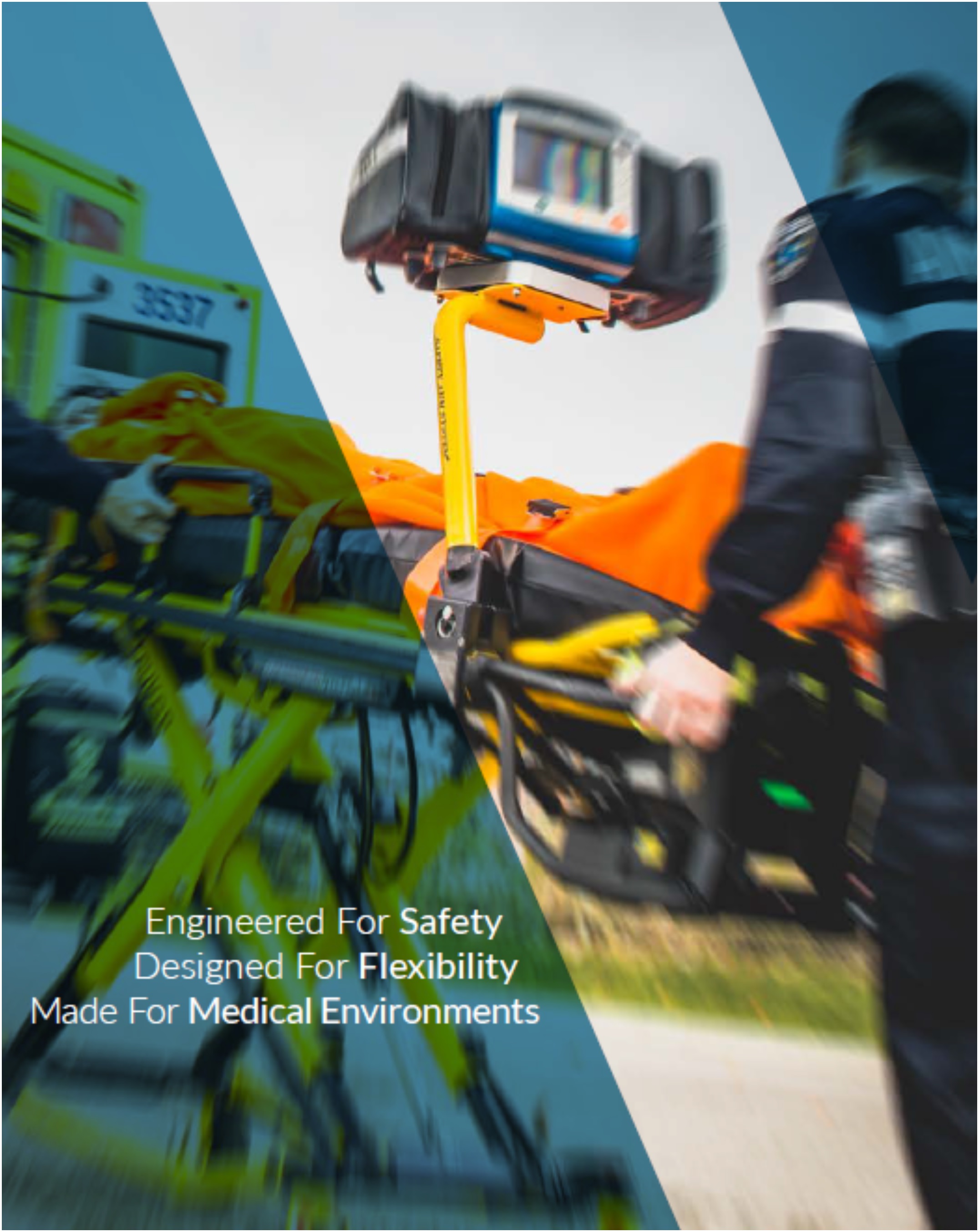 Stretcher Safety Arm 500 Model Mounting System For Stryker Stretchers